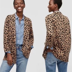 J. Crew Sophie Cardigan Sweater Blazer in Cheetah Size Small
